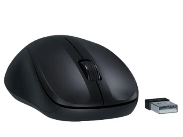 Mouse Intelbras Sem Fio MSI55 2.4GHz 1600DPI USB Pilha Inclusa Preto