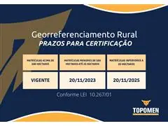 Georreferenciamento Rural e Certificação do INCRA - TOPOMEN - 2