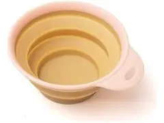 Comedouro e Bebedouro Portátil Oikos Animal para Pets Amarelo