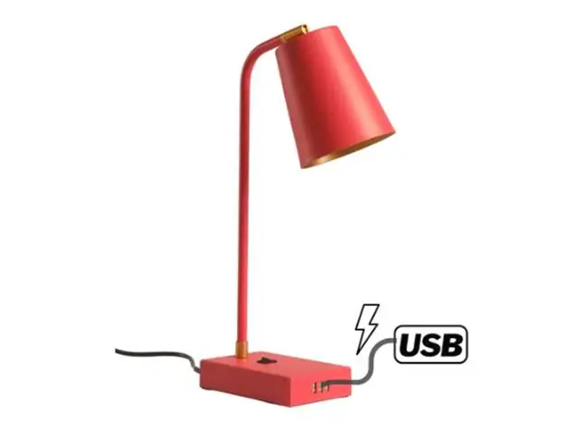 Luminária de Mesa USB Tutto Vermelha