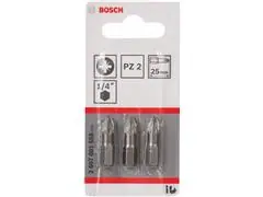 Ponta para Parafusar Bosch Pozidriv PZ2 25mm Extra Hard com 3 Peças - 0