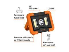 Lámpara Led Truper 1600 lm recargable hasta 220mts 4 hrs con gancho - 2