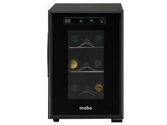 Cava de vinos Mabe, 6 botellas, Touch screen, inox, color negro