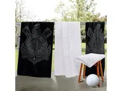 Toalha de Banho Buettner Brasão Corinthians Preta - 4