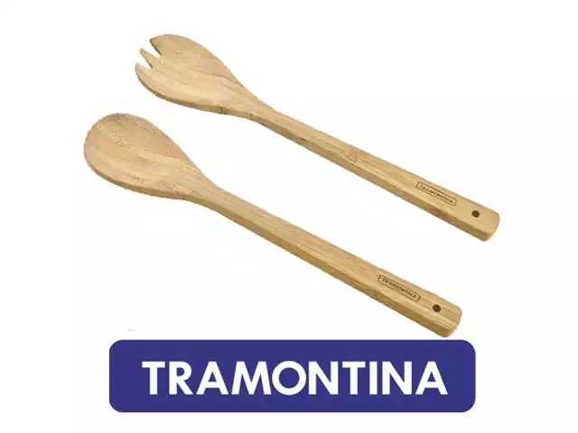 Conjunto Utensílios para Servir Tramontina Bamboo 2 peças