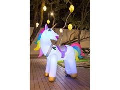 Inflable Unicornio Navideño para interior Con iluminación LED 2.13 Mts - 3