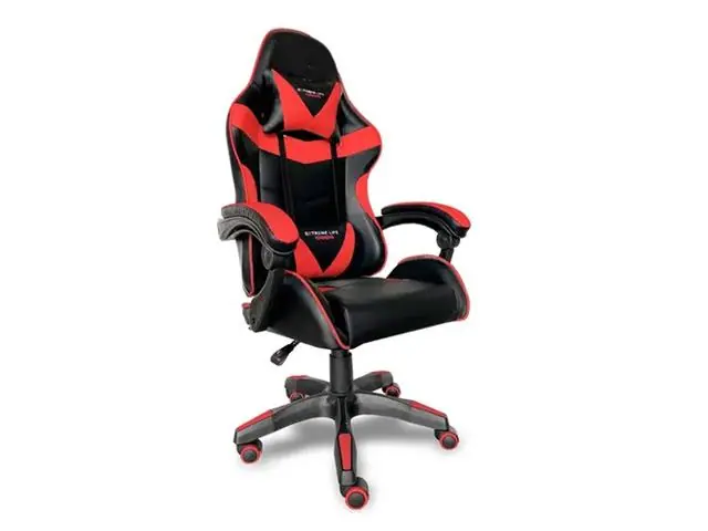 Cadeira Gamer Ergonômica ELG  Drakon CH31BKRD Preta e Vermelho