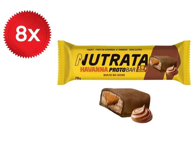 Combo 8 Barras de Proteína Protobar Sabor Doce de Leite Havanna 70G