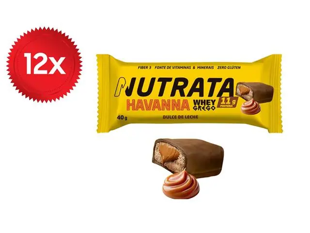 Combo 12 Barras de Proteína Whey Grego Bar Doce de Leite Havanna 40G