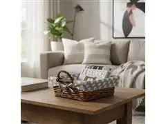 Cesta Quadrada Mundiart com Tecido 23x23/8cm - 2