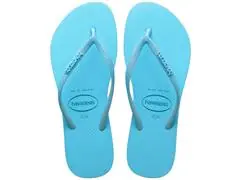 Chinelo Havaianas Slim Glitter Neon Azul Water