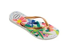 Chinelo Havaianas Slim Tropical Branco Azul - 3