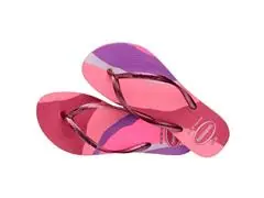 Chinelo Havaianas Slim Palette Glow Rosa Veludo - 1