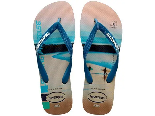 Chinelo Havaianas Hype 2595 Areia Azul Comfy 37/38