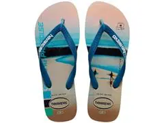 Chinelo Havaianas Hype 2595 Areia Azul Comfy 37/38 - 0