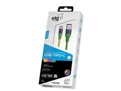 Cabo de Sincronização/Recarga USB Tipo C ELG Rainbow TC10RB 1M - 1