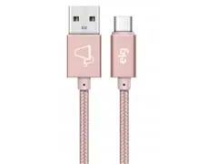 Cabo Nylon ELG TC10BRG USB Tipo-C de Recarga e Sincronização Rosé Gold - 0