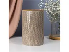 Pote Zig Zag Dolomita Oikos com Tampa de Bambu 1,5L - 2