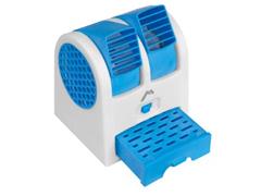 Ventilador portátil Mitzu baterias AAA y USB Blanco/Azul - 3