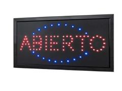 Anuncio luminoso Mitzu leyenda abierto 96 Leds 25x48cm 4W - 2