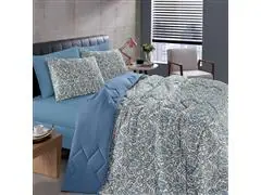 Edredom King  Buettner Buettner Malha Basic Lucerna Azul - 0