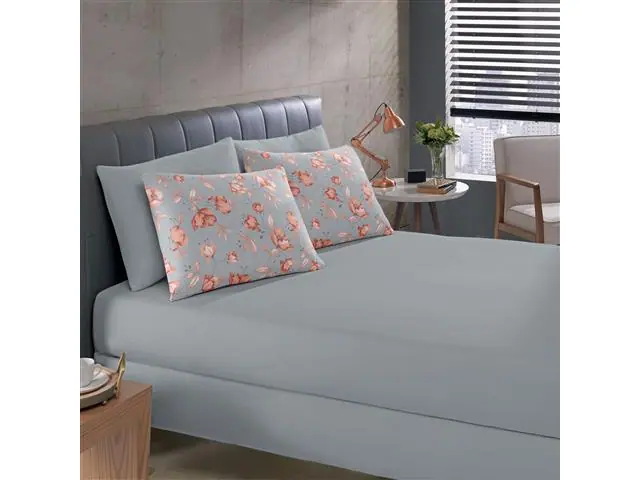 Jogo de Cama Casal Buettner Basic Micaela Coral