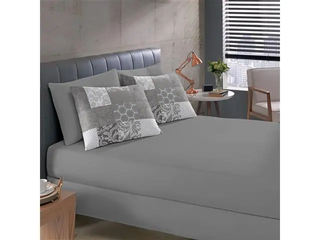 Jogo de Cama Casal Buettner Basic Salim Preto