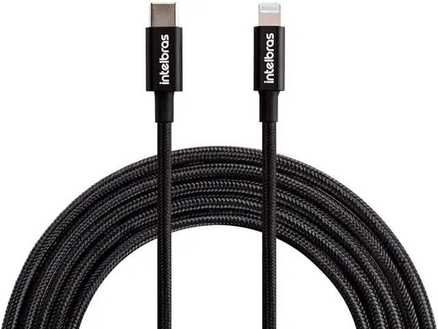 Cabo Usb-c Lightning Intelbras 1,5m Nylon Preto Eucl 15NP