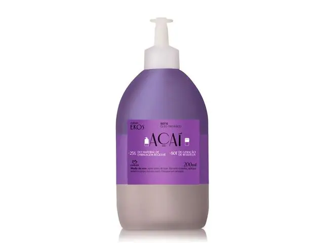 Refil Óleo Trifásico Desodorante Corporal Natura Ekos Açaí 200ML