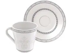 Conjunto Xícara e Pires Café Tramontina Gabrielle Porcelana Decorada - 1