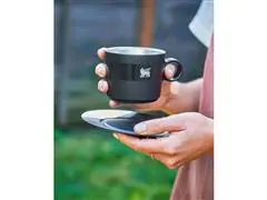 Caneca Stanley Preta Daybreak Cappuccino com Pires Matte Black 192ML - 7