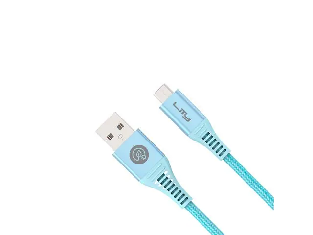 Cabo USB A para Micro USB Lity 1,5m Azul (CRC-104)