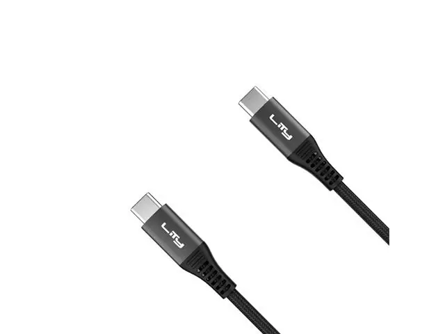 Cabo USB C para USB C Lity 1,5m Preto (CRC-301)