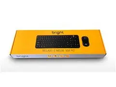 Combo Bright Escritório Slim Teclado e Mouse Sem Fio - 1