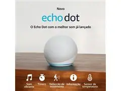Echo Dot 5ª Geração Amazon Smart Speaker C/Alexa WiFi Bluetooth Branco - 4