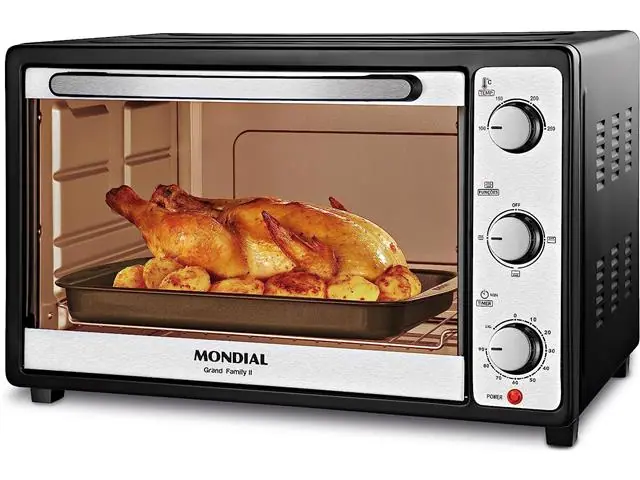 Forno Elétrico 52L Grand Family II Mondial Preto/Inox 1800W  FR-52