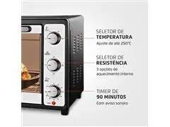 Forno Elétrico 52L Grand Family II Mondial Preto/Inox 1800W  FR-52 - 2