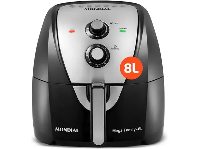 Fritadeira Sem Óleo Air Fryer 8L Mondial Preto 1900W  AFN-80-BI