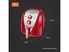 Fritadeira Sem Óleo Air Fryer 8L Mondial Vermelho 1900W  AFN-80-RI - 7