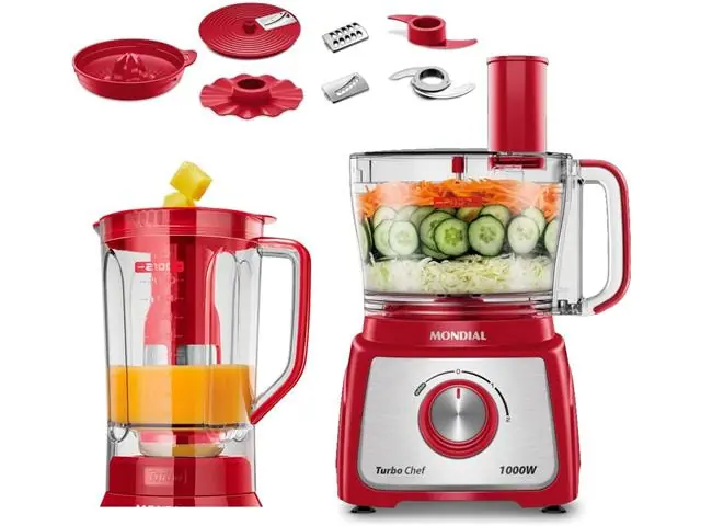 Multiprocessador Turbo Chef 9em1 Mondial Vermelho 1000W  MPN-01-RF