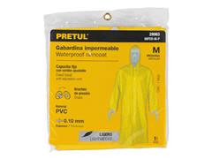 Gabardina impermeable Truper PDV talla M Ligera con gorro Amarillo  - 2