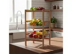 Fruteira Tramontina Utilínea em Madeira Mista com Estante e 2 Cestos - 6