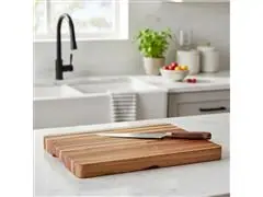 Tábua com Empunhadura Churrasco Tramontina em Madeira Teca 50x38 cm - 5