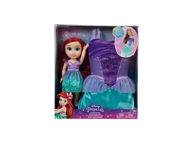 Boneca Princesas Disney Multikids Ariel com Fantasia Infantil