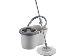 Mop Giratório Menalux com Cesto Inox e Refil Extra de Microfibra - 0