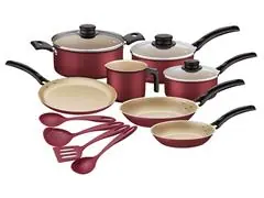 Kit Cozinha Tramontina Turim Antiaderente Vermelho 11 Peças