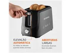 Tostador de Pães Mondial Pratic T-18 Preta 700W 110V - 2