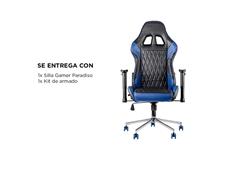 Silla Gamer Gadnic Paradiso con Cuero Ecológico Azul - 1