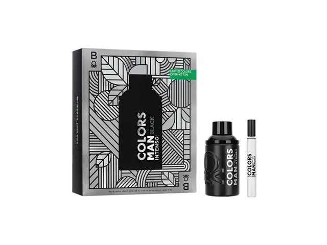 Kit Benetton United Colors Man Black Intenso EDP 100ML + Mini 10ML