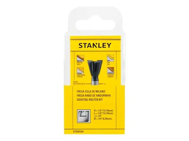 Fresa Rabo de Andorinha Stanley 1/2 X 1/2 [12,70 X 12,70mm]